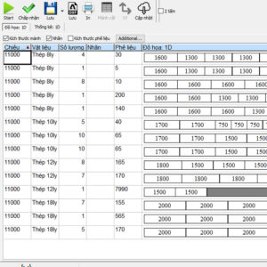 Phần mềm chia cắt thép thanh, thép tấm tối ưu