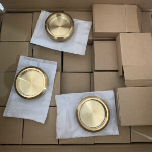 Tay nắm cửa âm vàng TN027.0060V Inox 304 ø60