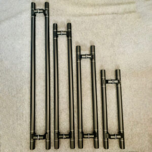 Tay nắm cửa lệch tâm TN005 Inox 304 đen mờ