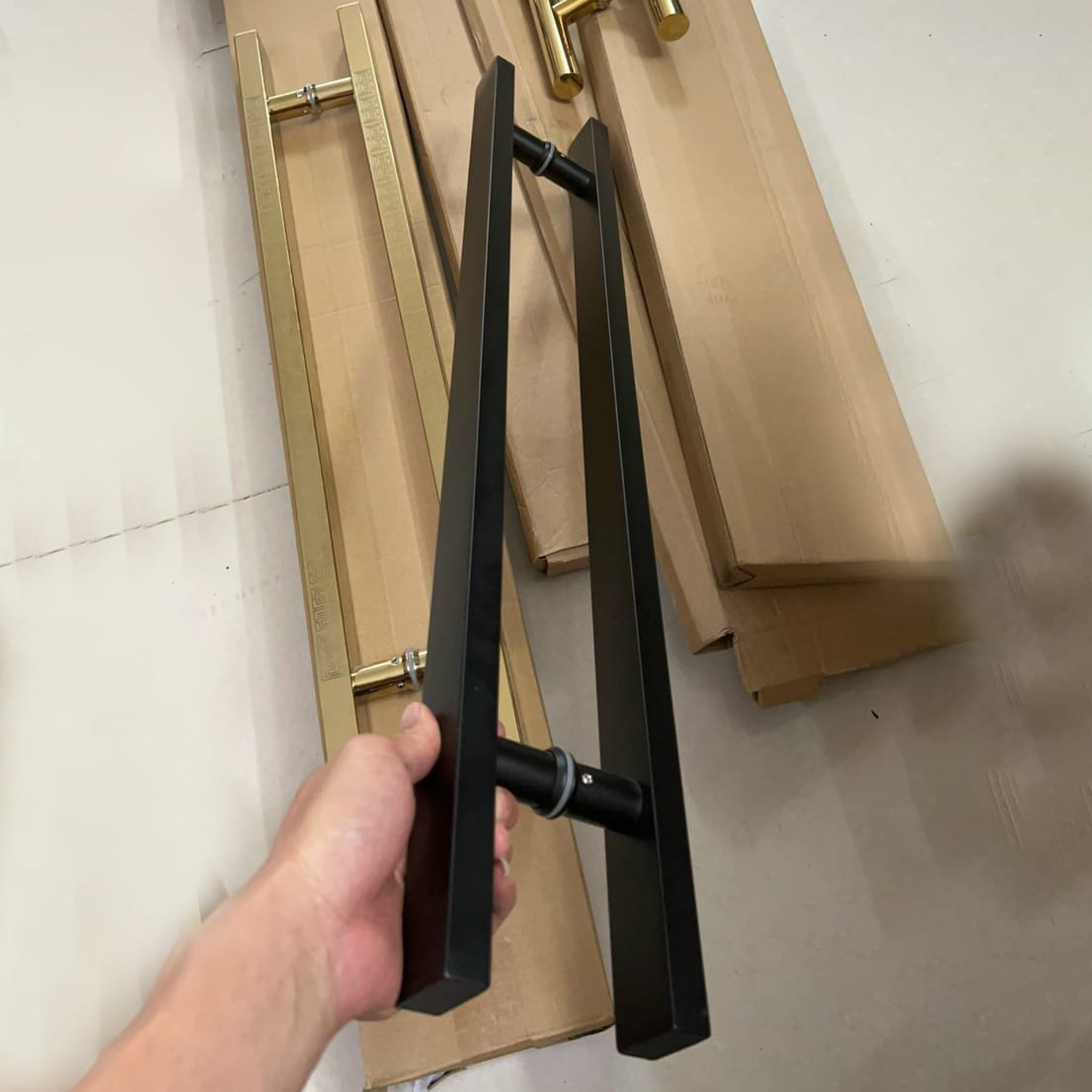 Tay nắm cửa vuông 20×40 TN021 Inox 304 đen mờ - Ảnh 2