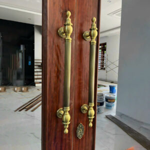 Tay nắm cửa đồng đúc TN012 màu rêu