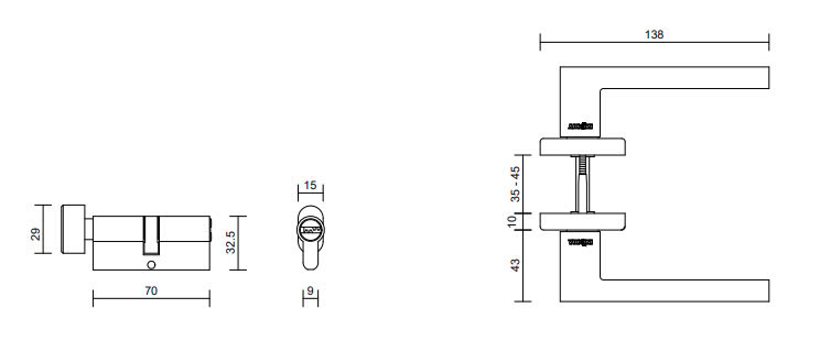 Thông số kỹ thuật Khóa cửa VICKINI 33017.001