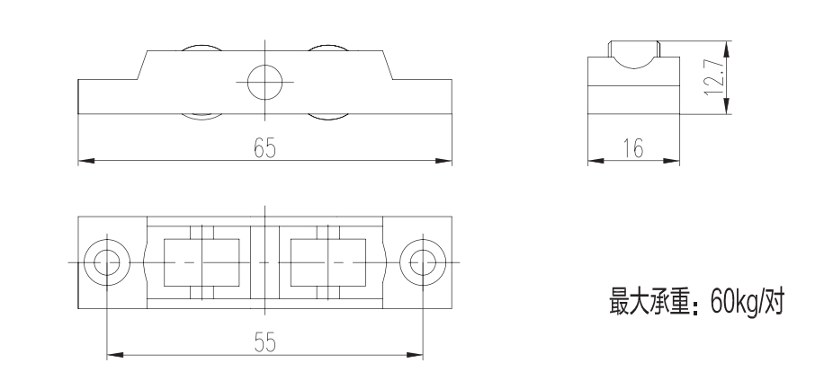 Thông số kỹ thuật bánh xe đôi GQ ST308