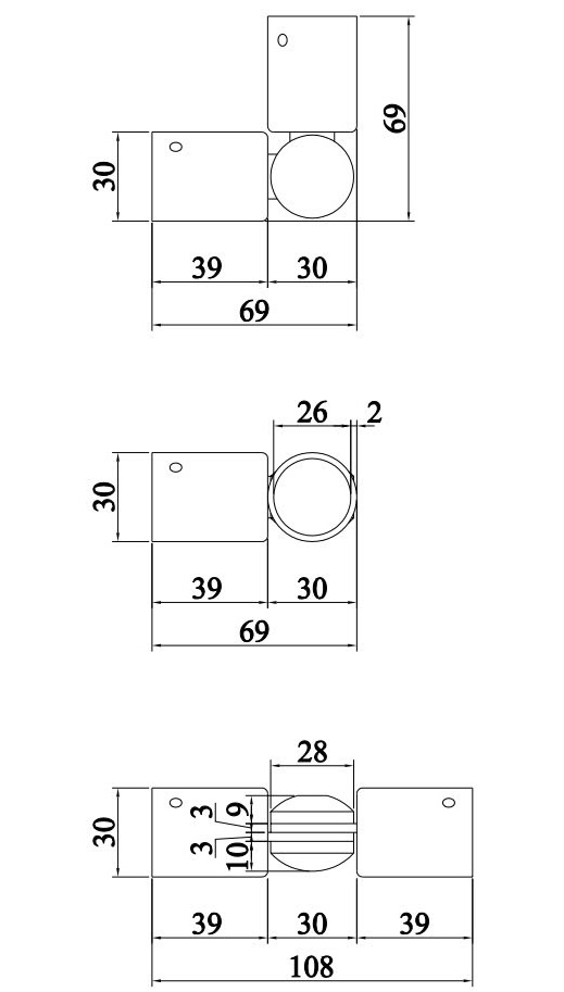 Thông số kỹ thuật co chuyển góc Ø25 VICKINI 66708.025