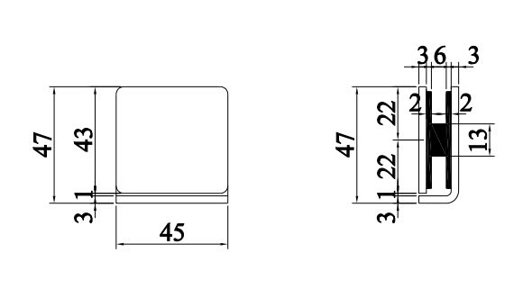 Thông số kỹ thuật kẹp kính U khoan kính VICKINI 64421.001