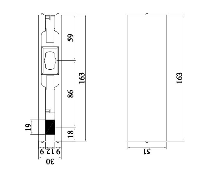 Thông số kỹ thuật kẹp kính dưới VICKINI 61100.001