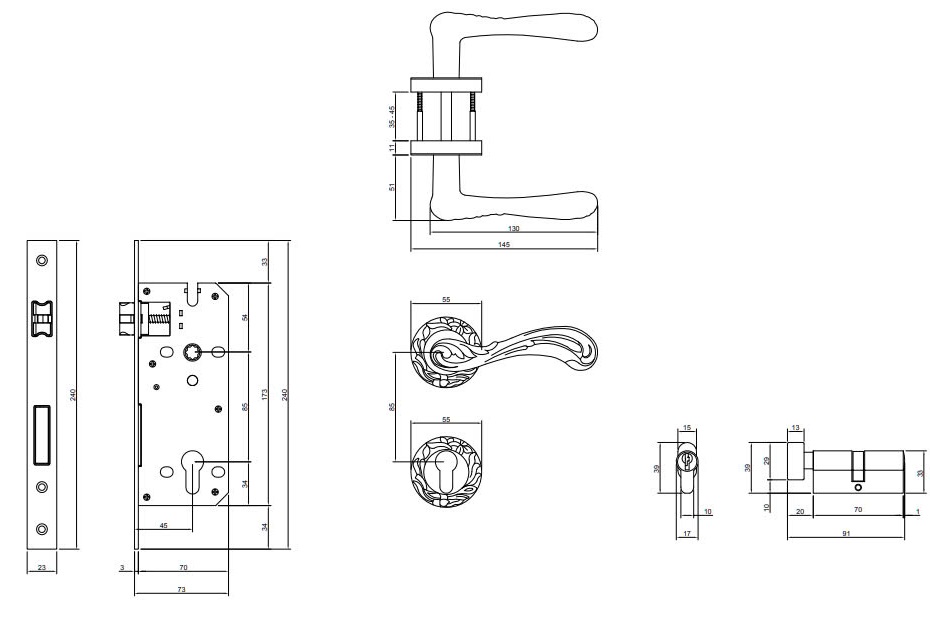 Thông số kỹ thuật khóa phân thể VICKINI 34111.101