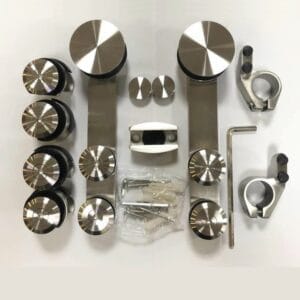 Bánh xe đơn cửa lùa kính ray Ø25 VVP Inox bóng