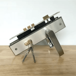 Bộ khóa tay nắm hợp kim EX 8510 trắng bạc dài 260