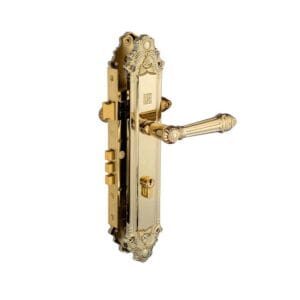 Khóa cửa gỗ đồng thau HC8526 đại PVD Gold dài 350