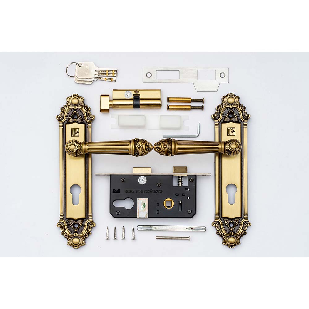 Bộ khóa tay nắm đồng thau HCR 5826 dài 224 - Ảnh 7