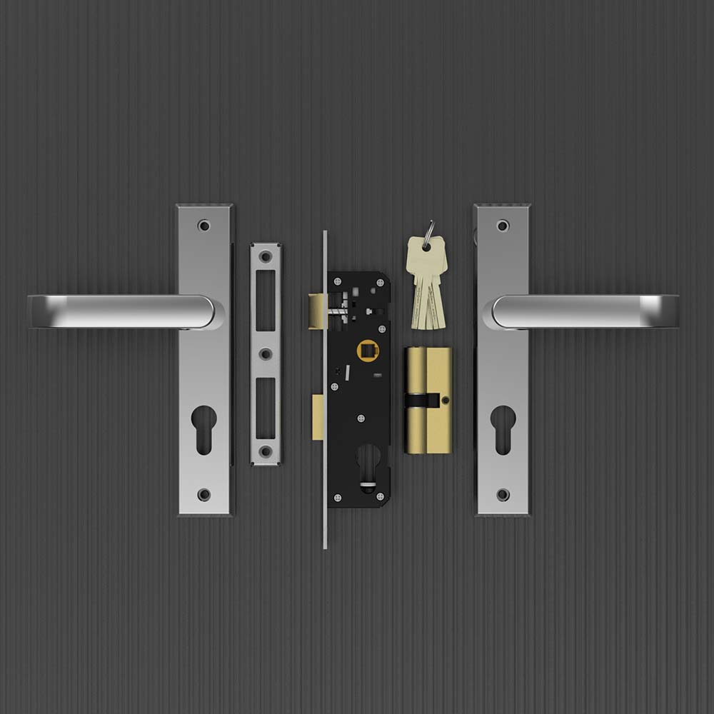 Khóa đơn điểm EX70-4410 Huy Hoàng trắng bạc - Ảnh 3