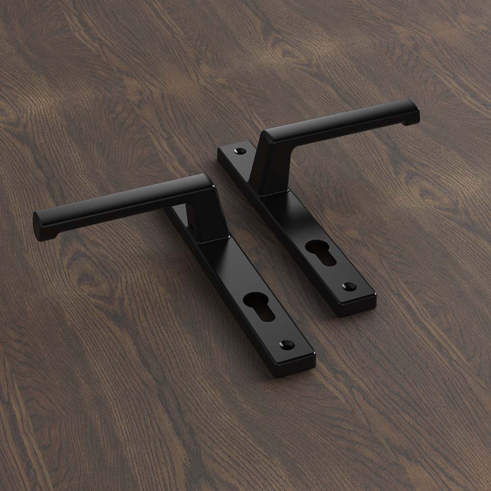 Khóa đơn điểm cửa nhôm AP80 Huy Hoàng màu đen - Ảnh 2