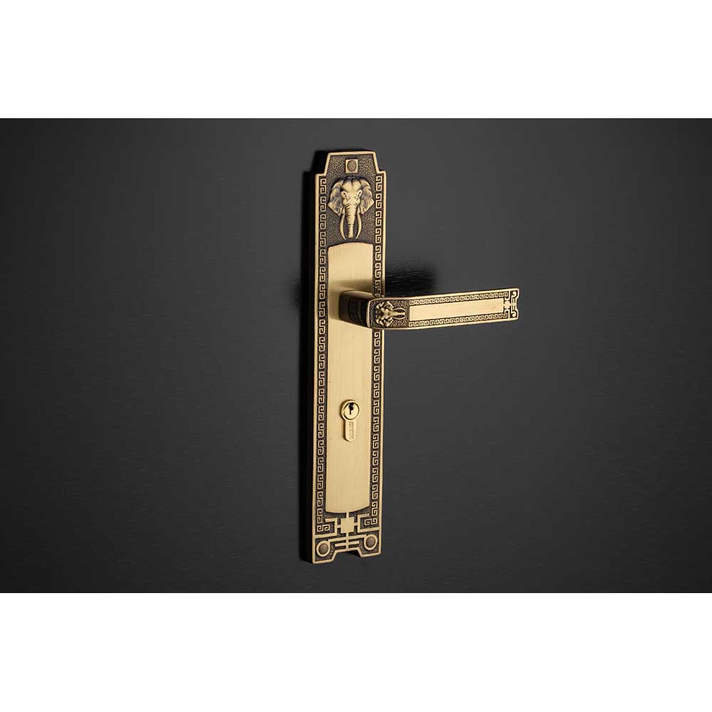 Khóa cửa gỗ đại đồng thau HCR8528D dài 330 - Ảnh 2