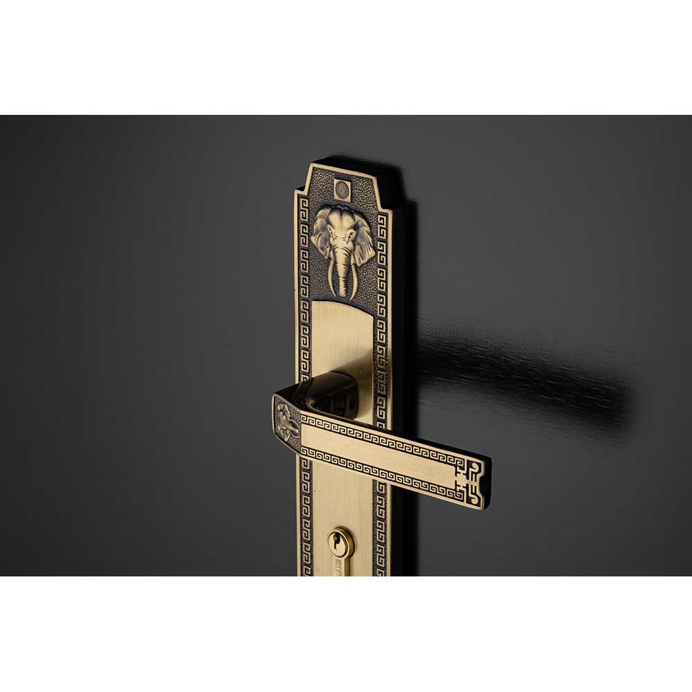 Khóa cửa gỗ đại đồng thau HCR8528D dài 330 - Ảnh 3