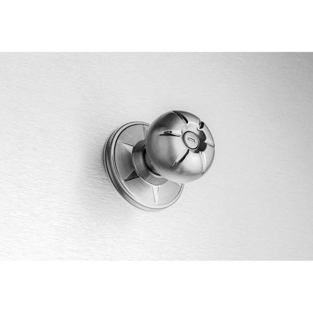 Khóa tay nắm tròn thép + inox 304 không chìa - Ảnh 3