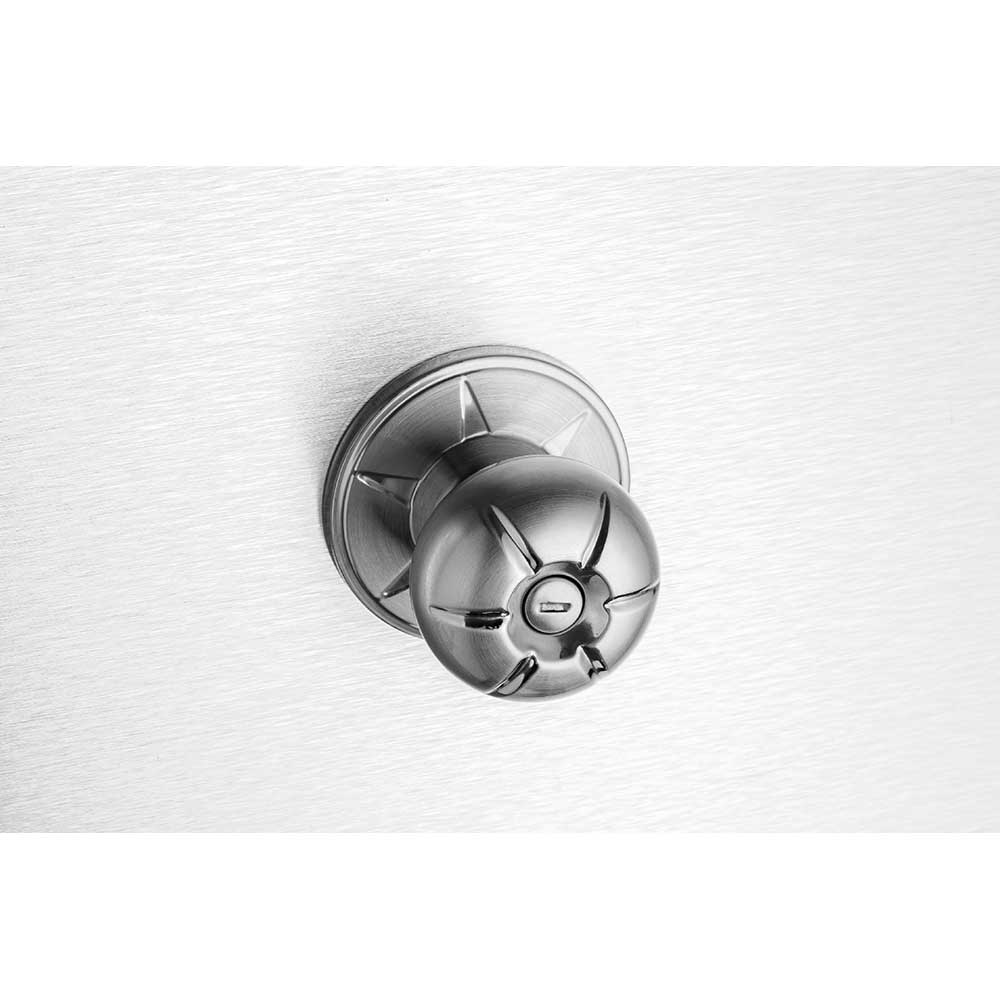 Khóa tay nắm tròn thép + inox 304 không chìa - Ảnh 4