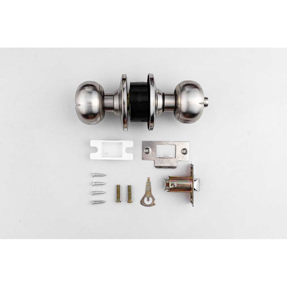 Khóa tay nắm tròn thép + inox 304 không chìa - Ảnh 5