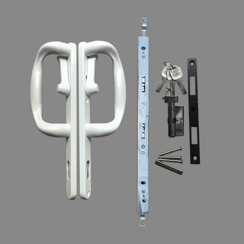 Bộ khóa đa điểm cửa lùa Kinlong tay nắm chữ P