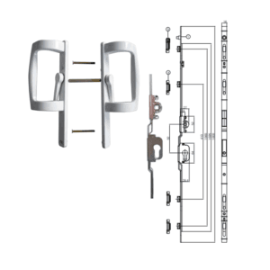 Bộ khóa đa điểm 1800 cửa lùa tay nắm chữ P GQ ASSA ABLOY