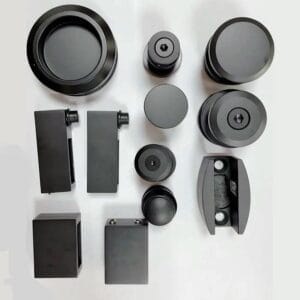 Bánh xe cửa lùa kính ray 10x30 VVP đen mờ