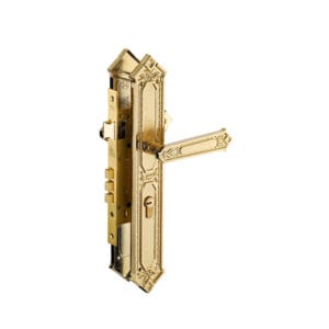 Khóa cửa gỗ đại đồng thau HC85 KING PVD Gold dài 370