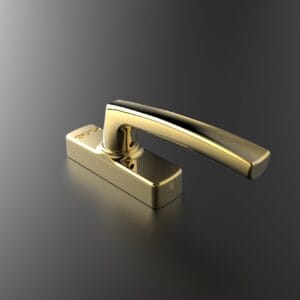 Tay nắm cửa sổ đa điểm HC68 Huy Hoàng vàng bóng