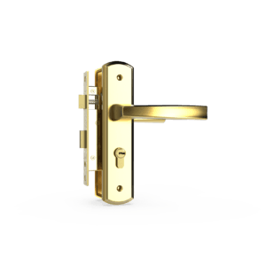 Bộ khóa tay nắm đồng thau HC 5868 PVD Gold dài 260