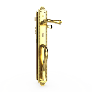 Khóa cửa gỗ đại sảnh đồng thau HC8561 PVD Gold dài 594