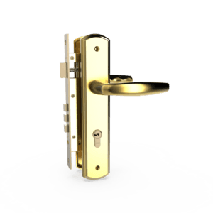 Bộ khóa tay nắm đồng thau HC 8566 PVD Gold dài 260