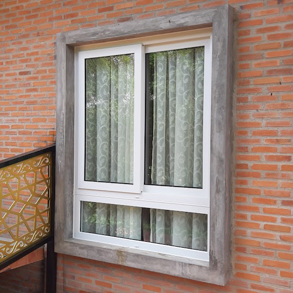 Cửa sổ lùa 2 cánh nhựa lõi thép uPVC