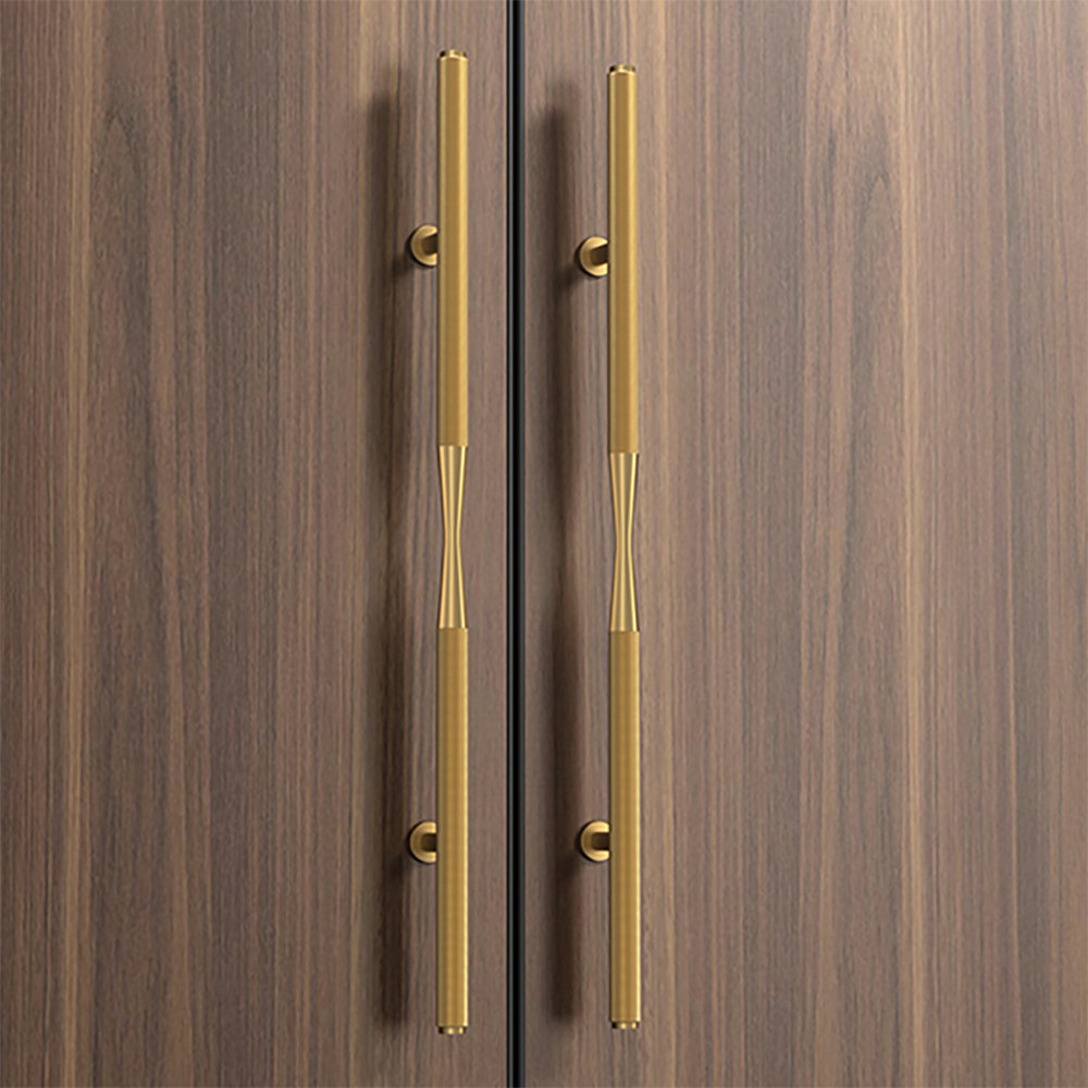 Tay nắm cửa TN041 nhôm đúc nguyên khối màu vàng