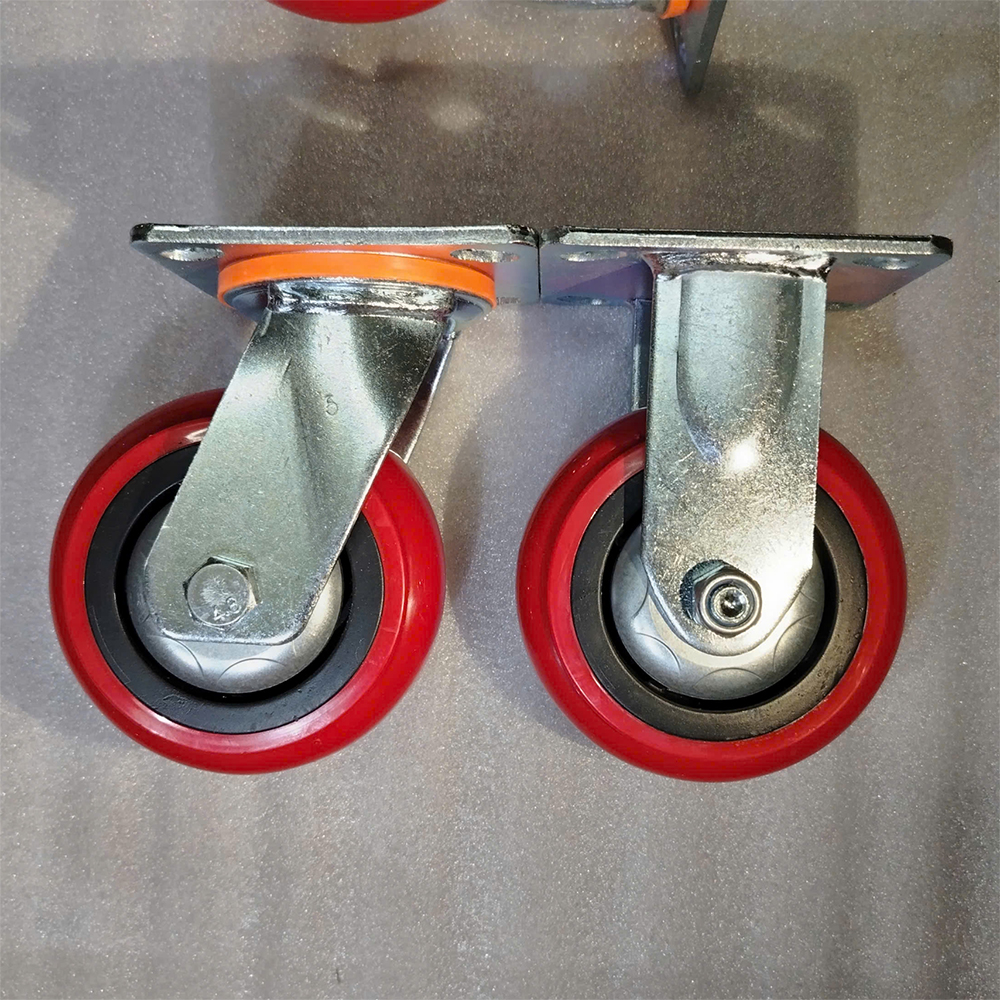 Bánh xe đẩy nhựa PU BXD032 4in, 5in, 6in 8in xoay