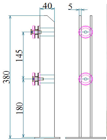 Thông số kỹ thuật Trụ lửng kép 38cm TCL019-001 đế mặt