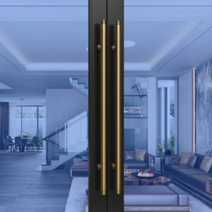 Tay nắm cửa TN055 nhôm nguyên khối vàng mờ