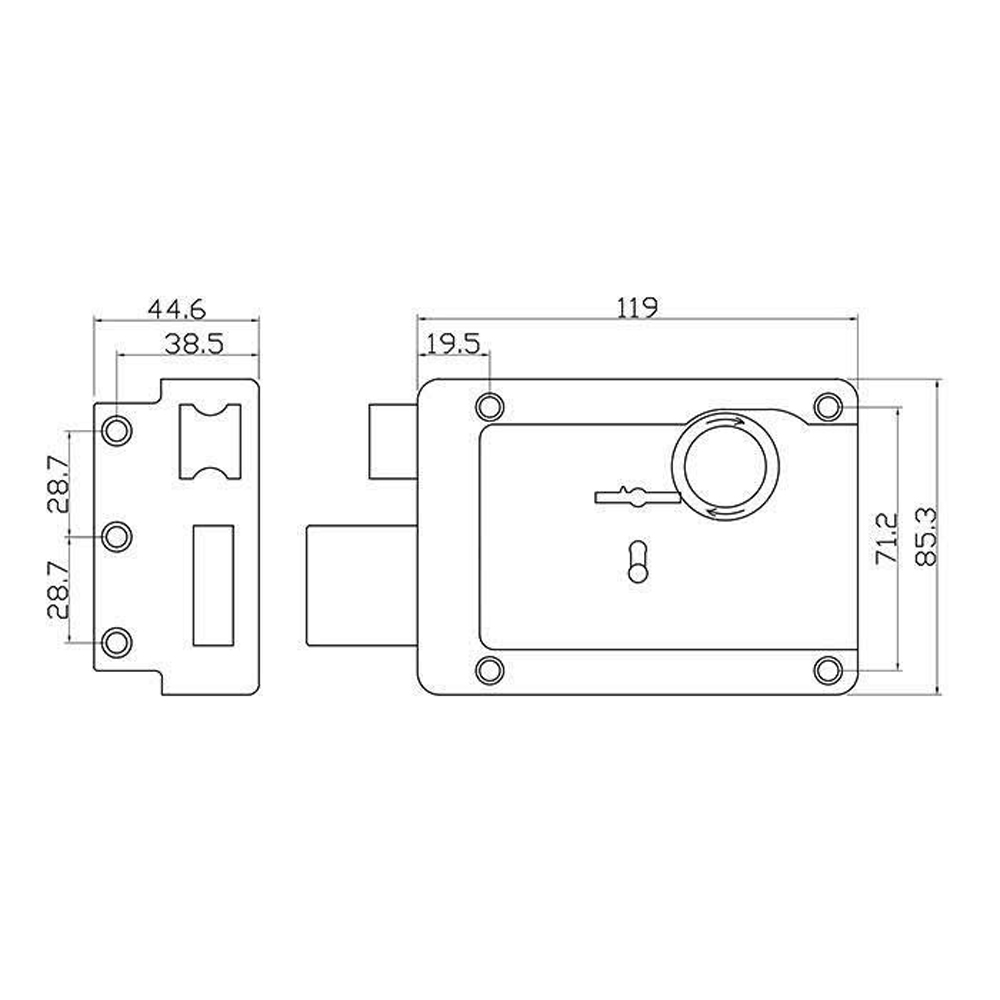 Thông số kỹ thuật khóa cửa cổng Golden DY-5301SS