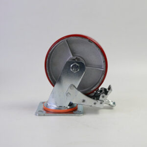 Bánh xe đẩy nhựa PU lõi gang BXD048 khóa kép