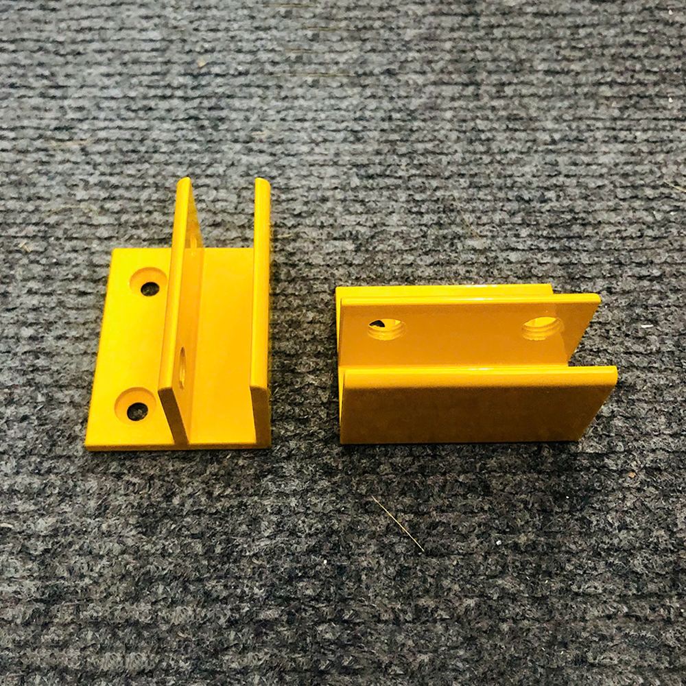 Bas F kẹp kính BK022 nhôm sơn vàng