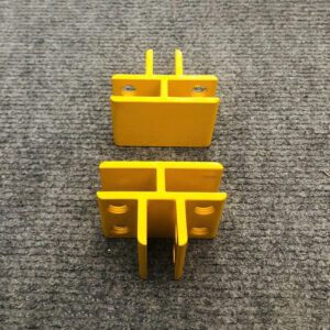 Bas T kẹp kính BK020 nhôm sơn vàng