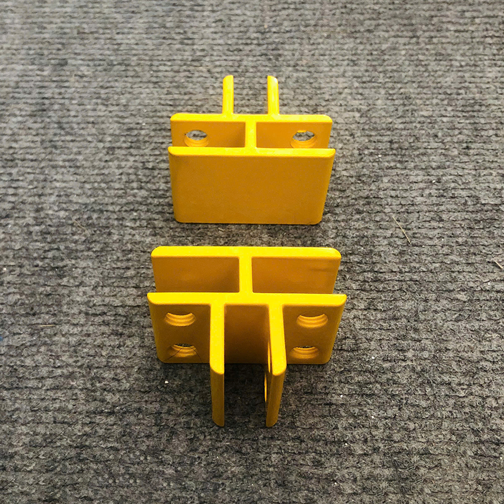 Bas T kẹp kính BK020 nhôm sơn vàng