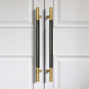 Tay nắm cửa lệch tâm TN089 inox 304 thân sọc đen