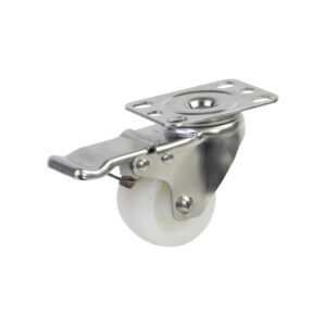 Bánh xe đẩy nhựa PA BXD007 xoay khóa kép càng inox 304