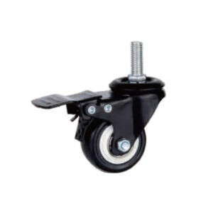 Bánh xe cọc vít nhựa PVC BXD119 xoay có khóa