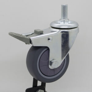 Bánh xe cọc vít nhựa TPR BXD106 xoay có khóa