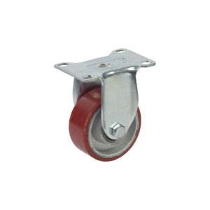 Bánh xe đẩy PU đỏ lõi gang BXD079 cố định