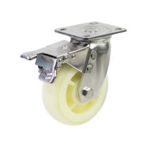 Bánh xe đẩy nhựa PP BXD113 xoay có khóa càng inox 304
