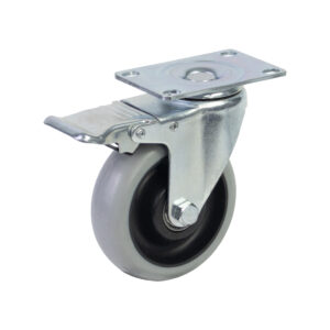 Bánh xe đẩy nhựa PP xám BXD099 xoay có khóa