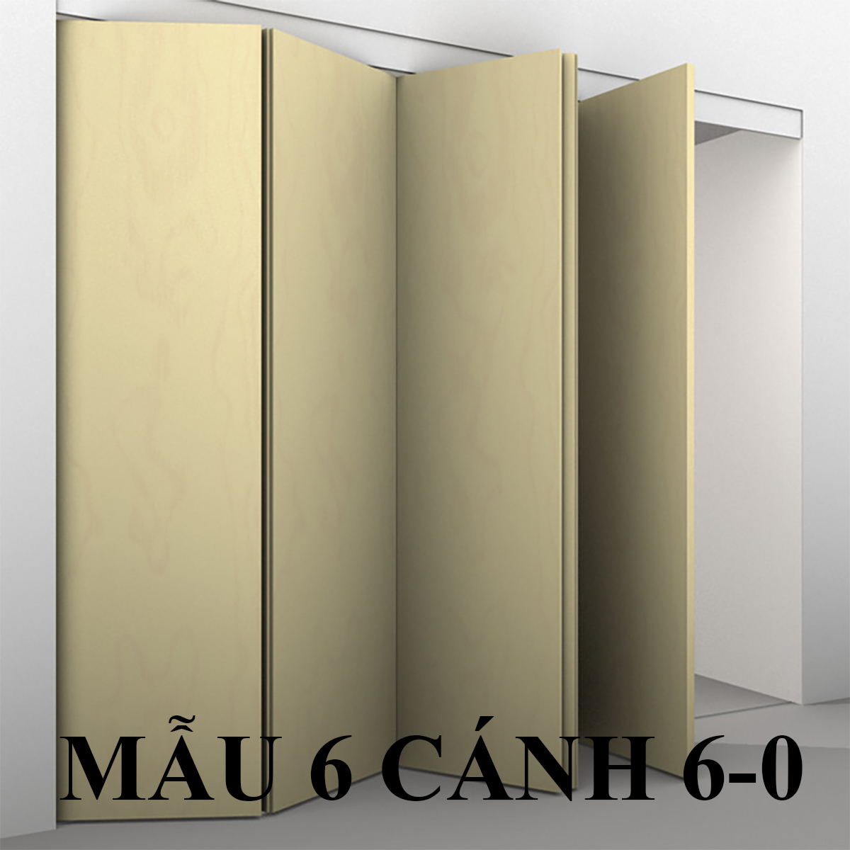 Mẫu cửa lùa xếp 6 cánh 6-0