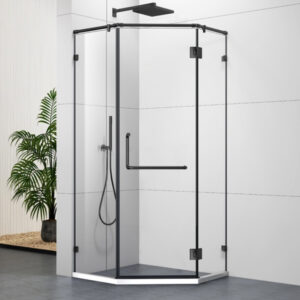 Bộ phụ kiện phòng tắm kính 135 độ PTK002 inox 304