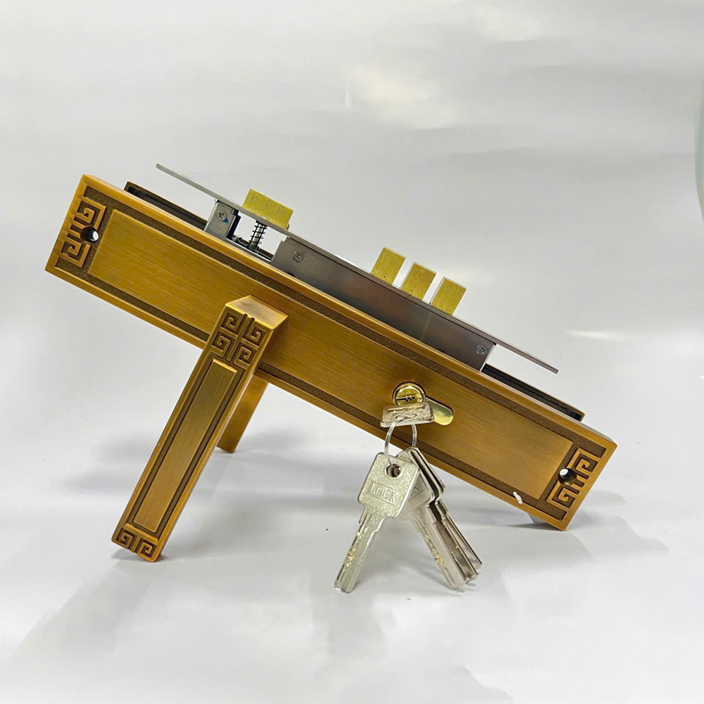 Khóa cửa chính KC032-8545 vàng cafe